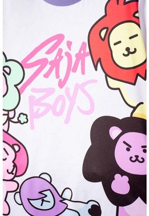 Pijama De K- Pop Demon Hunters Blanco Y Lila Para Niña