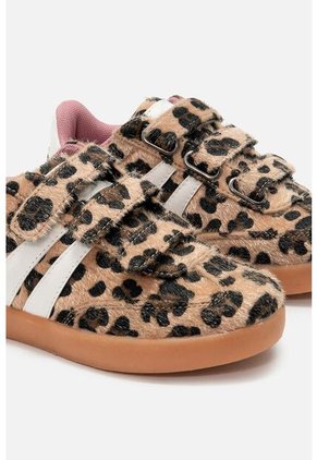 Tenis De Mic Cafes Con Correa Ajustable Para Niña 32