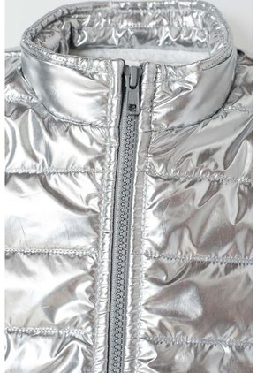 Chaleco Mic Color Plata Con Cierre Frontal Para Niña 6