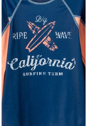 Camiseta De Baño Mic Manga Larga Azul Para Niño 4