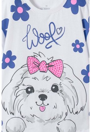 Camiseta De Mic Manga Corta Blanco Para Niña 10