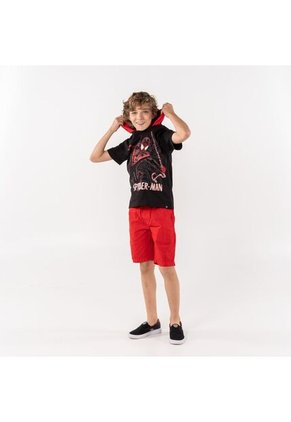 Bermuda Mic Con Cordón Ajustable Roja Para Niño 10