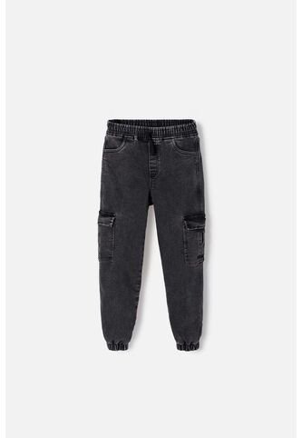 Jogger De Mic Con Bolsillos Negro Para Niño 10 MARCA MIC