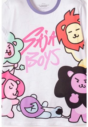 Pijama De K- Pop Demon Hunters Blanco Y Lila Para Niña