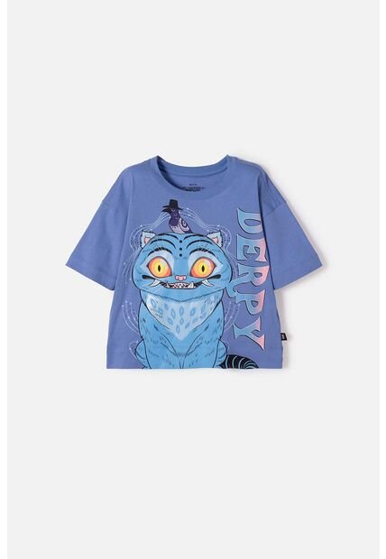 Camiseta De K- Pop Demon Hunters Manga Corta Azul Para Niña