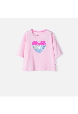 Camiseta De Mic Manga Corta Rosada Para Niña 6 MARCA MIC