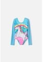 Vestido De Baño Entero Mic Manga Larga Azul Para Niña 6 de MARCA MIC