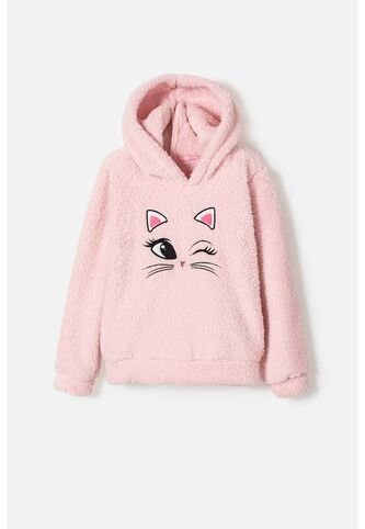 Buzo De Mic Con Capucha Rosa Para Niña 4 MARCA MIC
