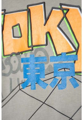 Camiseta Mic Verde Estampada Para Niño 4