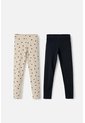 Pack X2 Leggins De Mic Caqui Y Negro Para Niña 8 de MARCA MIC
