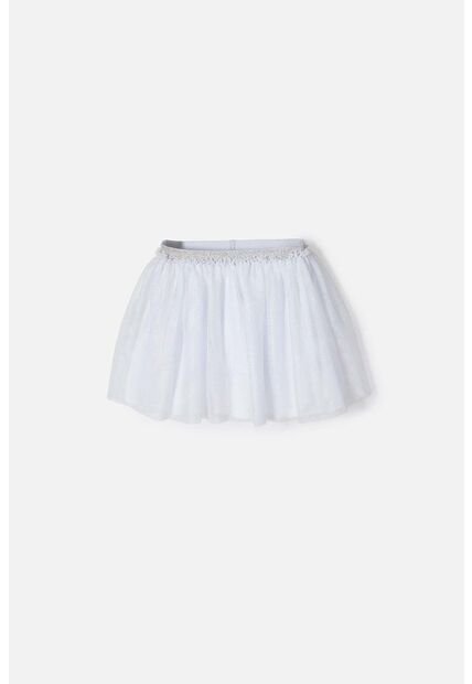 Falda De Mic Corta Blanco Para Niña 4