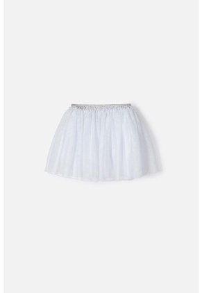 Falda De Mic Corta Blanco Para Niña 4