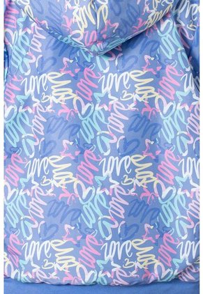 Chaqueta De Mic Con Cierre Y Capucha Azul Para Niña 8