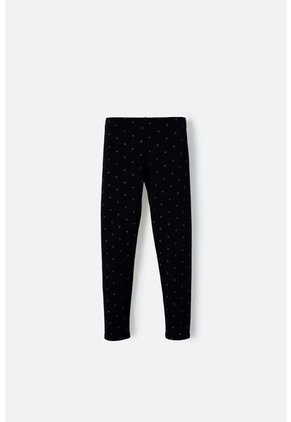 Leggins De Mic Con Cintura Elastica Negro Para Niña 10
