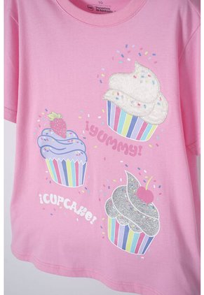 Camiseta Mic Rosada De Diseño Clásico Para Niña 12