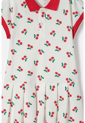 Vestido De Mic Manga Corta Marfil Para Niña 12