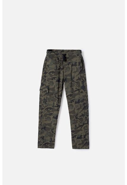 Jogger De Mic Con Cordón Verde Militar Para Niño 12