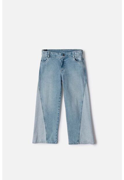 Jean De Mic Denim Bota Amplia Azul Para Niña 4