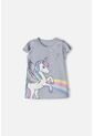 Camiseta De Mic Manga Corta Gris Para Niña 8 de MARCA MIC