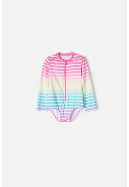 Conjunto De Baño LittleMic Manga Larga Multicolor Para Niña 2T A 5T 3T