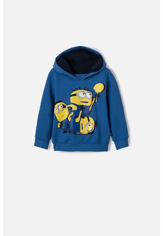 Buzo De Minions Azul Con Capucha Para Niño 2T A 5T 3T MARCA MIC