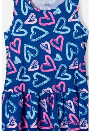 Vestido De Mic Manga Sisa Multicolor Para Niña 4