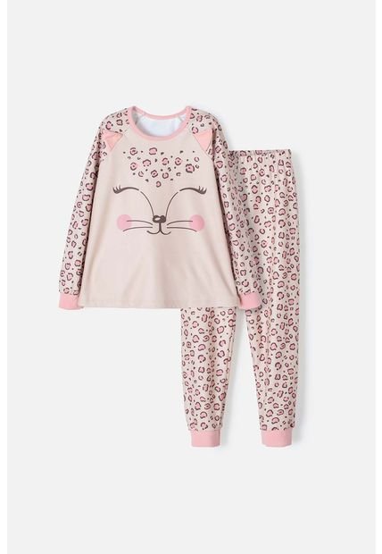 Pijama De Mic Con Pantalón Largo  Palo De Rosa Para Niña 10
