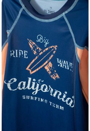 Camiseta De Baño Mic Manga Larga Azul Para Niño 10