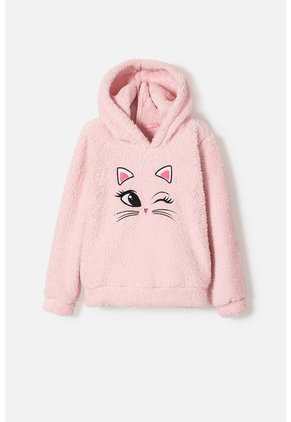 Buzo De Mic Con Capucha Rosa Para Niña 10