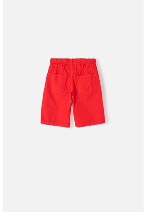 Bermuda De Mic Con Bolsillos Roja Para Niño 8