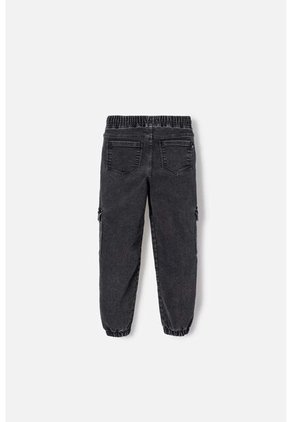 Jogger De Mic Con Bolsillos Negro Para Niño 4