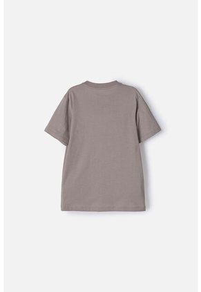 Camiseta  De Mic Manga Corta Taupe Para Niño 6