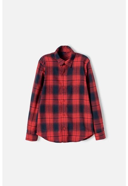 Camisa De Mic Manga Larga Roja/azul Para Niño 6