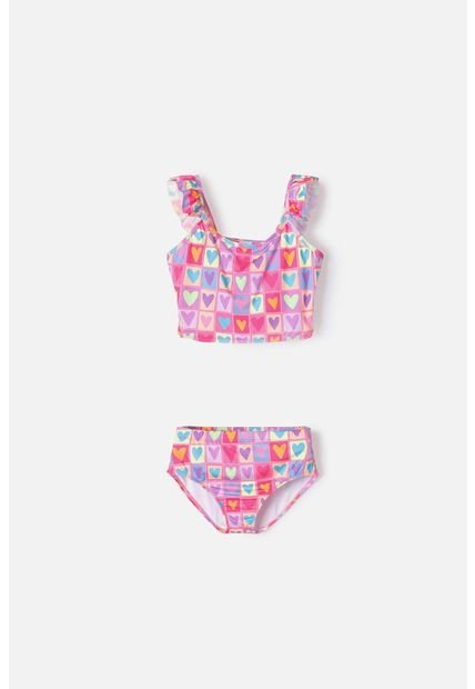 Vestido De Baño Mic Dos Piezas Multicolor Para Niña 12