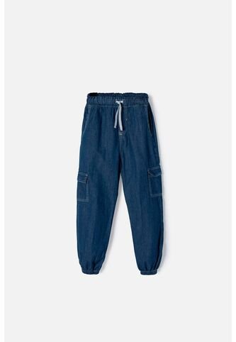 Jogger De Mic Con Cordón Azul Para Niña 10 MARCA MIC