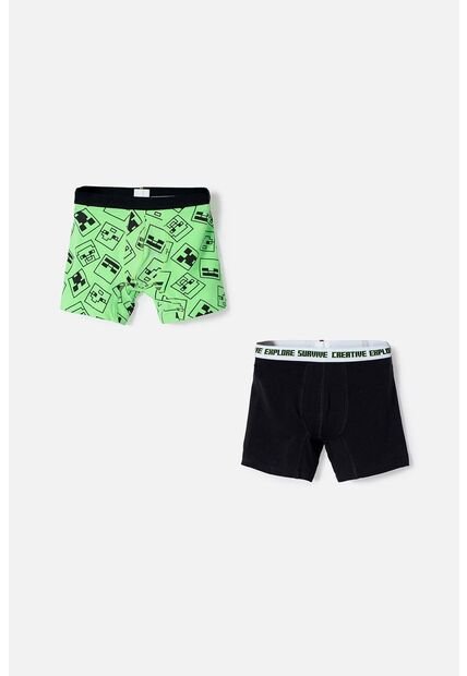 Pack X2 Boxer De Minecraft Multicolor Para Niño 8
