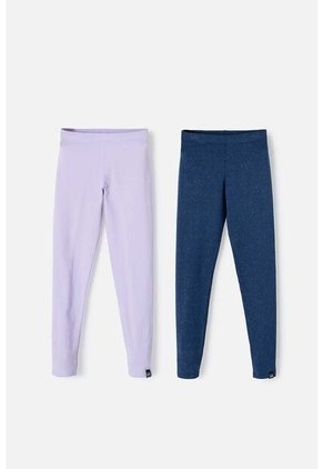 Pack X2 Leggins De Mic Lavanda Y Azul Para Niña 8