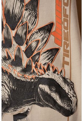 Camiseta De Mic Manga Corta Caqui Para Niño 12