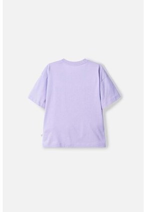 Camiseta De Mic Manga Corta Lavanda Claro Para Niña 4