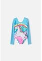 Vestido De Baño Entero Mic Manga Larga Azul Para Niña 12 de MARCA MIC