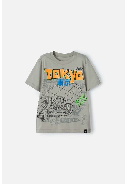 Camiseta Mic Verde Estampada Para Niño 8