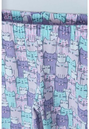 Pijama De Mic Con Pantalón Largo Azul Y Morada Para Niña 8