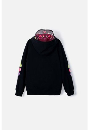 Buzo De Mic Catrina Con Capucha Negro Para Niña 12