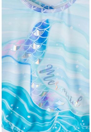 Vestido De Baño Mic Manga Larga Multicolor Para Niña 14