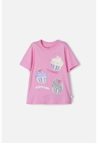 Camiseta Mic Rosada De Diseño Clásico Para Niña 6 MARCA MIC