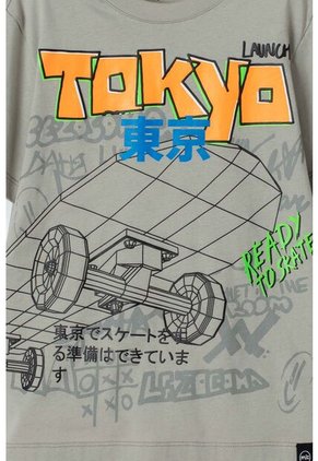 Camiseta Mic Verde Estampada Para Niño 8