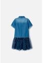 Vestido De Mic Con Falda En Tull Azul Para Niña 6 de MARCA MIC
