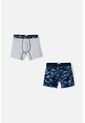Pack X2 Boxer De Mic Gris Y Azul Para Niño 8 de MARCA MIC