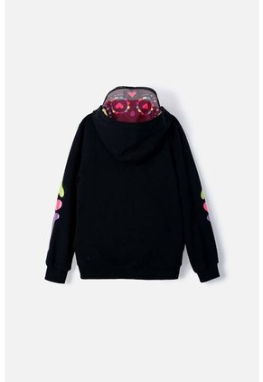 Buzo De Mic Catrina Con Capucha Negro Para Niña 8