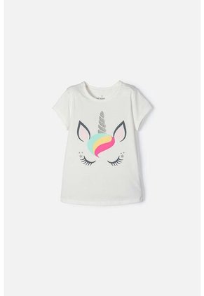 Camiseta Mic Manga Corta Marfil Para Niña 8